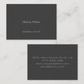 Professional Elegant chic hedendaags grijs linnen Visitekaartje (Voorkant / Achterkant)