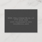 Professional Elegant chic hedendaags grijs linnen Visitekaartje (Achterkant)