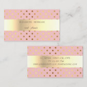 Professional Elegant Chic Polka Dots, Stripes Visitekaartje (Voorkant / Achterkant)