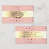 Professional Elegant Chic Polka Dots, Stripes Visitekaartje (Voorkant / Achterkant)