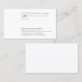 Professional Elegant Corporate Plain Logo Chic Visitekaartje (Voorkant / Achterkant)