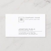 Professional Elegant Corporate Plain Logo Chic Visitekaartje (Voorkant)