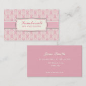 Professional Elegant Damask Floral Pattern Salon Visitekaartje (Voorkant / Achterkant)