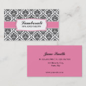 Professional Elegant Damask Floral Pattern Stylist Visitekaartje (Voorkant / Achterkant)