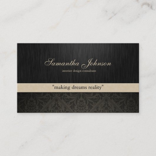 Professional Elegant Damask Visitekaartjes (Voorkant)