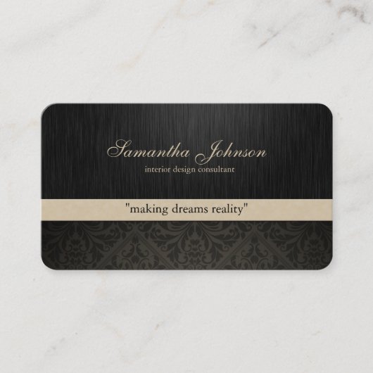 Professional Elegant Damask Visitekaartjes (Voorkant)