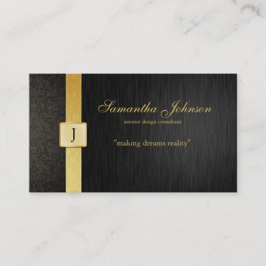 Professional Elegant Damask Visitekaartjes (Voorkant)