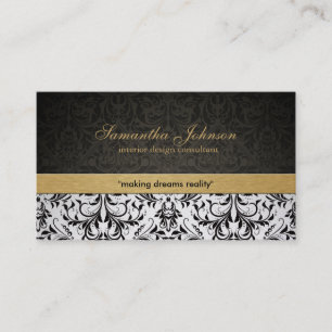 Professional Elegant Damask Visitekaartjes