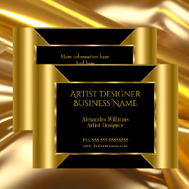 Professional Elegant Designer Gold zwart Visitekaartje