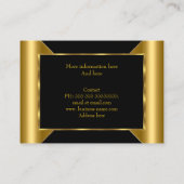 Professional Elegant Designer Gold zwart Visitekaartje (Achterkant)