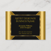 Professional Elegant Designer Gold zwart Visitekaartje (Voorkant)