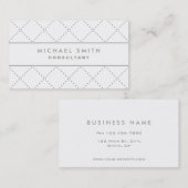 Professional Elegant Dot Pattern White Group Visitekaartje (Voorkant / Achterkant)