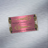 Professional Elegant Double Scissors Petalynne Magnetisch Visitekaartje (Voorbeeld)