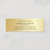 Professional Elegant Faux Gold Monogram Modern Mini Visitekaartje (Achterkant)