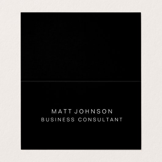 Professional Elegant Folded Visitekaartje (Buitenkant ongevouwen)