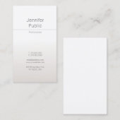 Professional Elegant Glamor Faux Silver Luxe Visitekaartje (Voorkant / Achterkant)