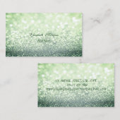 Professional Elegant Glittery Green Bokeh Visitekaartje (Voorkant / Achterkant)