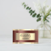 Professional Elegant Gold Brown CONSULTING Blogger Visitekaartje (Staand voorkant)