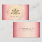 Professional Elegant Gold Circles Lotus Visitekaartje (Voorkant / Achterkant)