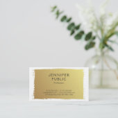 Professional Elegant Gold Design Elite Luxe Visitekaartje (Staand voorkant)