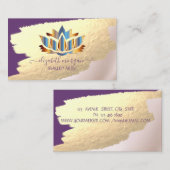 Professional Elegant, Gold Foil Brush Stroke, Lotu Visitekaartje (Voorkant / Achterkant)