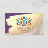 Professional Elegant, Gold Foil Brush Stroke, Lotu Visitekaartje (Voorkant)