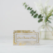 Professional Elegant Gold-gemarmerd effect op wit Visitekaartje (Staand voorkant)