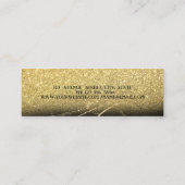 Professional Elegant Gold Glitter Ombre, marmer Mini Visitekaartje (Achterkant)