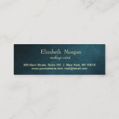 Professional Elegant Gold Hearts Green Leather Klantenkaartje (Achterkant)