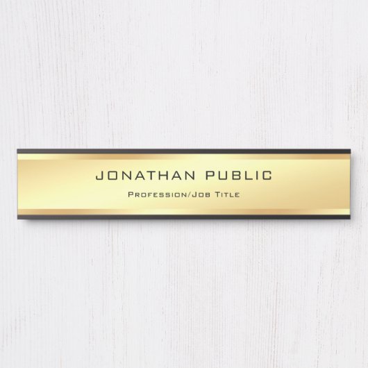 Professional Elegant Gold look Glamor Modern Deurbordje (Voorkant)