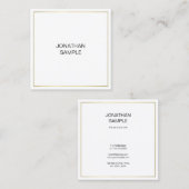 Professional Elegant Gold look minimalist Vierkante Visitekaartje (Voorkant / Achterkant)