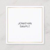Professional Elegant Gold look minimalist Vierkante Visitekaartje (Voorkant)