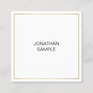 Professional Elegant Gold look minimalist Vierkante Visitekaartje