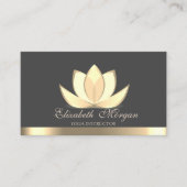 Professional Elegant Gold Lotus, Yoga Visitekaartje (Voorkant)