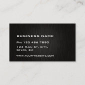 Professional Elegant Gold Modern Plain Metal Black Visitekaartje (Achterkant)