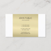 Professional Elegant Gold Monogram Modern Plain Visitekaartje (Voorkant)
