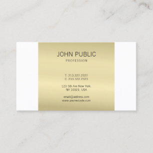 Professional Elegant Gold Monogram Modern Plain Visitekaartje