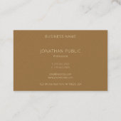 Professional Elegant Gold Monogram Premium Pearl Visitekaartje (Achterkant)