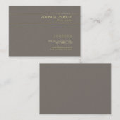 Professional Elegant Gold Text Luxury Pearl Finish Visitekaartje (Voorkant / Achterkant)