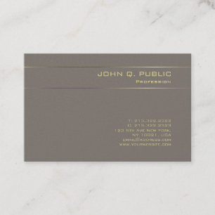 Professional Elegant Gold Text Luxury Sjabloon Visitekaartje