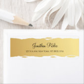 Professional Elegant Gold White Script Luxe Etiket (Insitu)