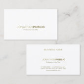 Professional Elegant Gold White, stijlvol, modern Visitekaartje (Voorkant / Achterkant)