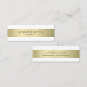 Professional Elegant Gold ziet er eenvoudig uit, m Mini Visitekaartje (Voorkant / Achterkant)