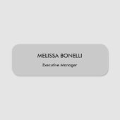 Professional elegant grey plain minimalist modern naamplaatje (Voorkant)