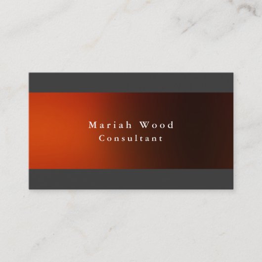 Professional Elegant Grey Red Minimalist Modern Visitekaartje (Voorkant)