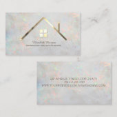 Professional Elegant House Real Estate Agent Opal Visitekaartje (Voorkant / Achterkant)