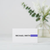 Professional Elegant Iris Modern Plain White Visitekaartje (Staand voorkant)