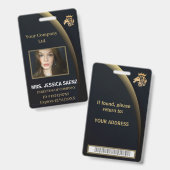 Professional Elegant Lion Logo Badge (Voor- en achterkant)