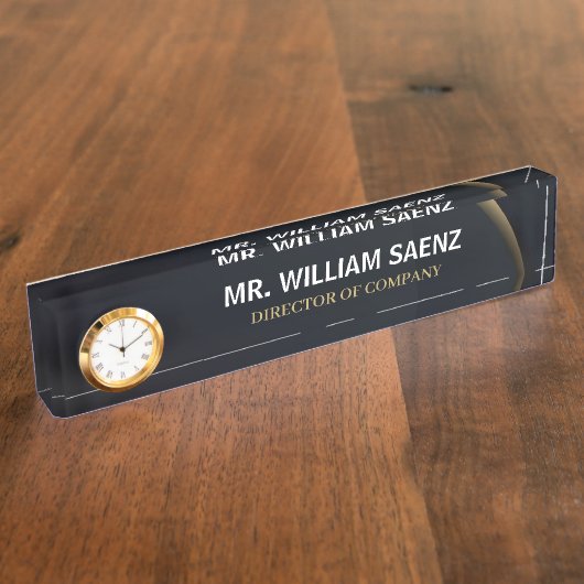 Professional Elegant Lion Logo Desk Name Bord Naambordje (Zijkant)