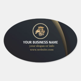 Professional Elegant Lion Logo Ovale Sticker